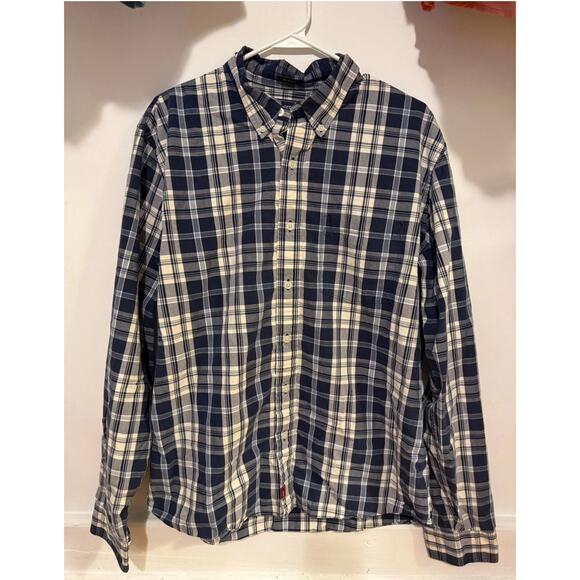 Vintage Abercrombie Fitch Mens Shirt SZ L Blue Muscle Fit - Picture 1 of 10